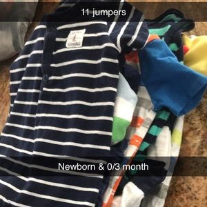 11 jumpers newborn & 0/3 month